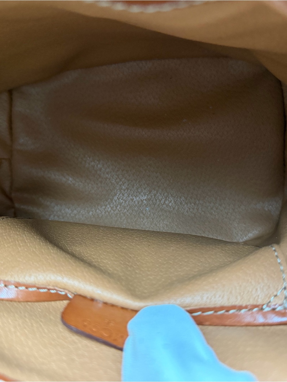 Celine Brown & Tan Striped Mini Backpack - Picture 8 of 10